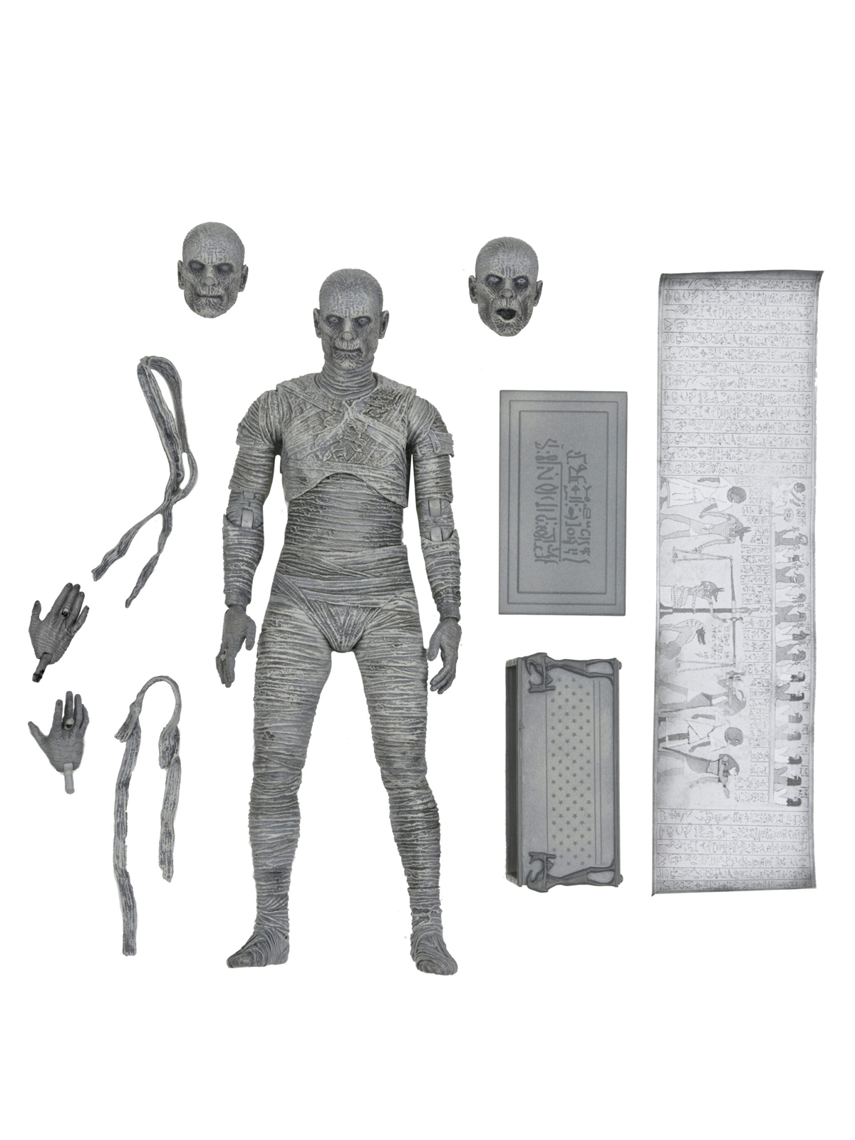 MUMMY ULTIMATE UNIVERSAL MONSTERS 7" FIGURE (BLACK & WHITE)