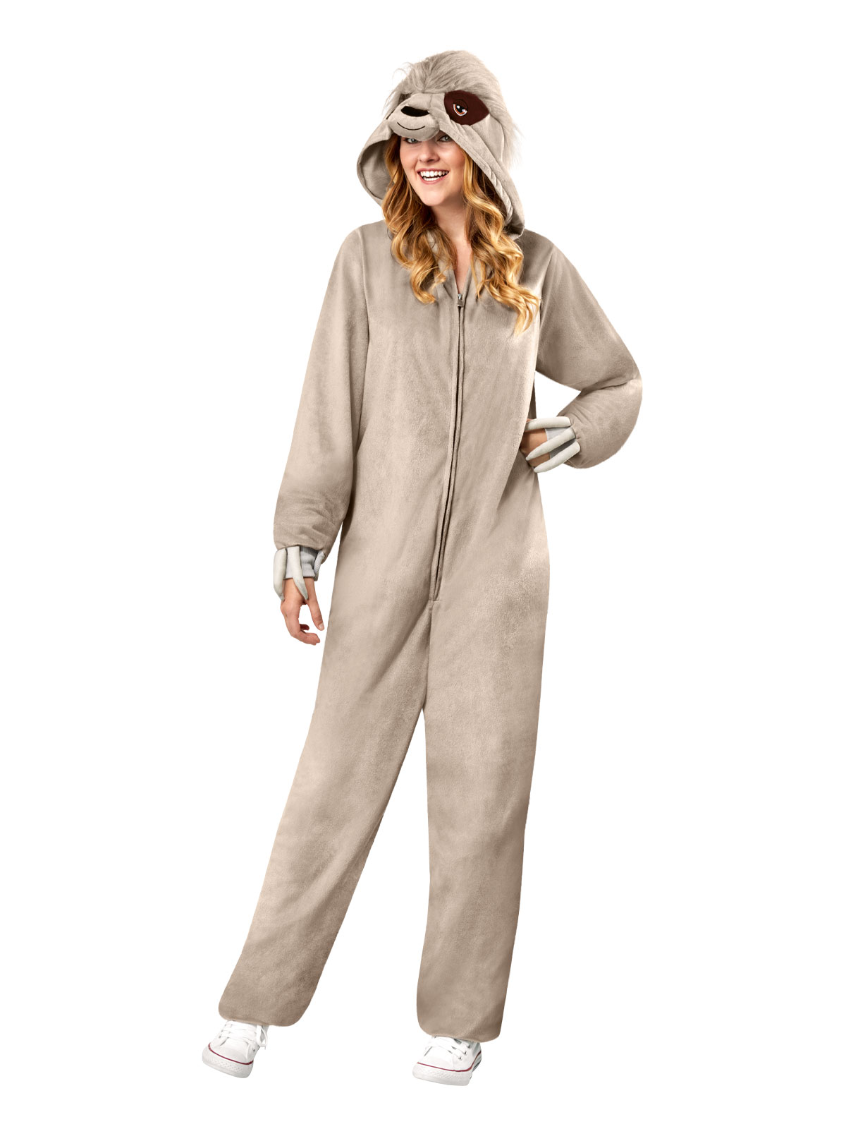 SLOTH FURRY ONESIE COSTUME, ADULT - Image 2