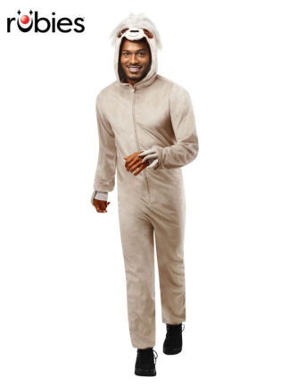 SLOTH FURRY ONESIE COSTUME, ADULT