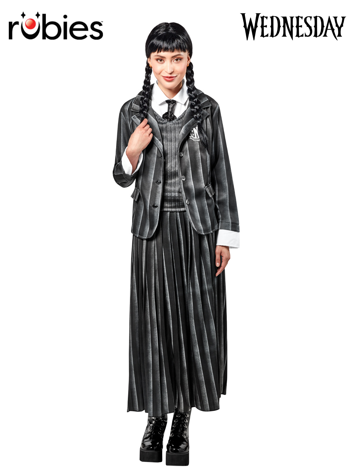 WEDNESDAY NEVERMORE DELUXE BLACK COSTUME (NETFLIX), ADULT