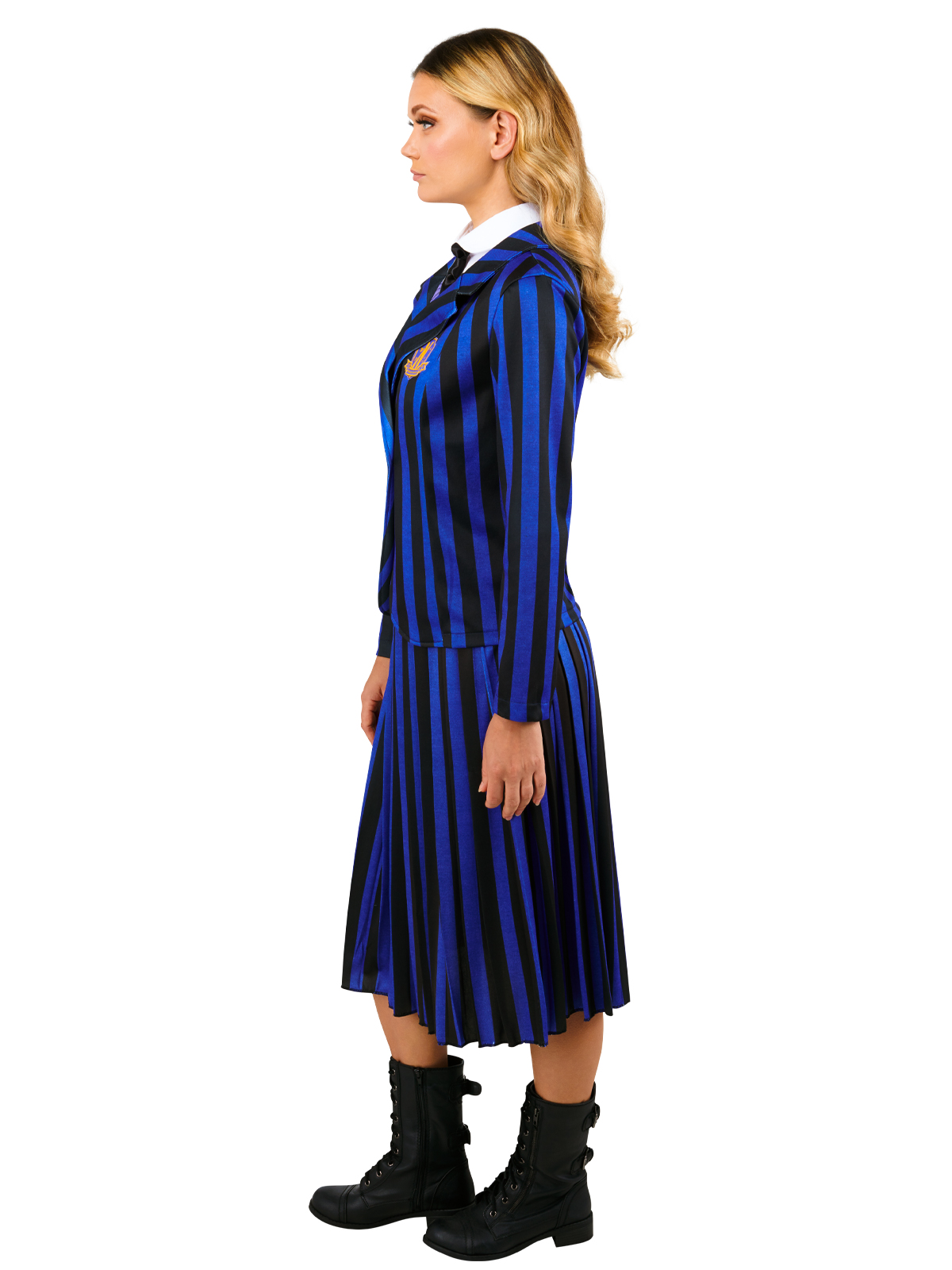 WEDNESDAY NEVERMORE DELUXE BLUE COSTUME (NETFLIX), ADULT - Image 5