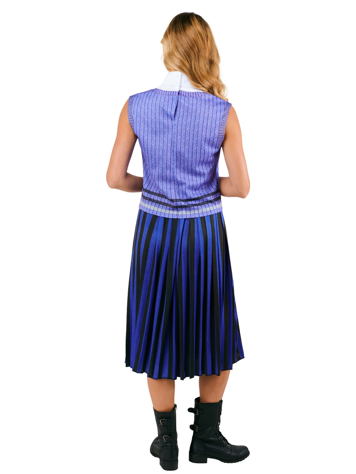 WEDNESDAY NEVERMORE DELUXE BLUE COSTUME (NETFLIX), ADULT - Image 3