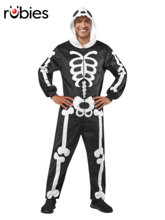 SKELETON ONESIE COSTUME, ADULT