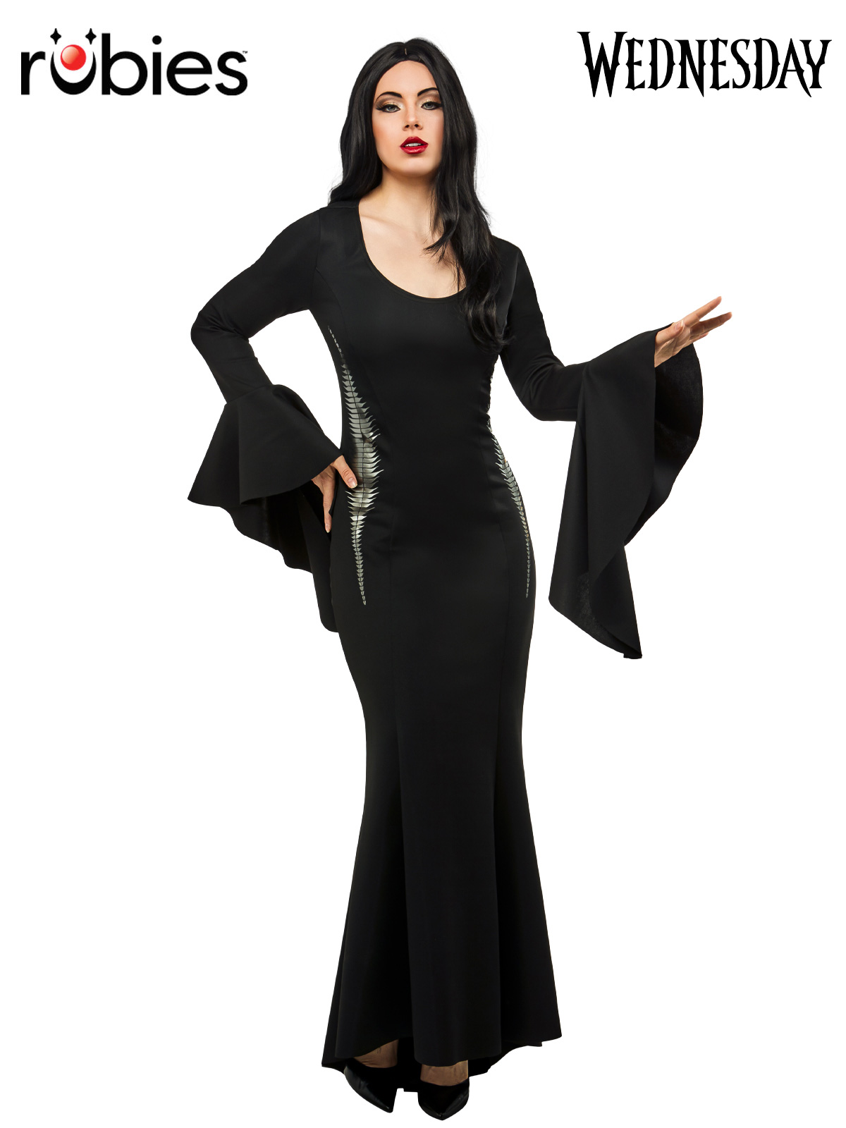 MORTICIA DELUXE COSTUME (WEDNESDAY), ADULT