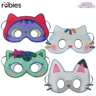 GABBY'S DOLLHOUSE FELT MASK ASSORTMENT 4PK SIZE 3+