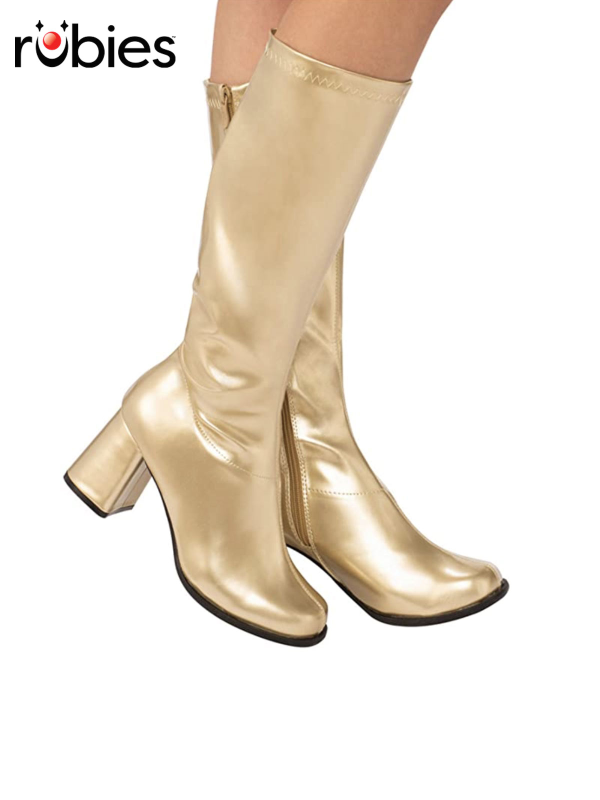 GO GO BOOTS, GOLD - ADULT