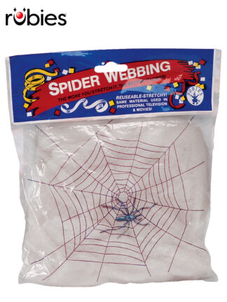 WHITE SPIDER WEBBING WITH SPIDERS