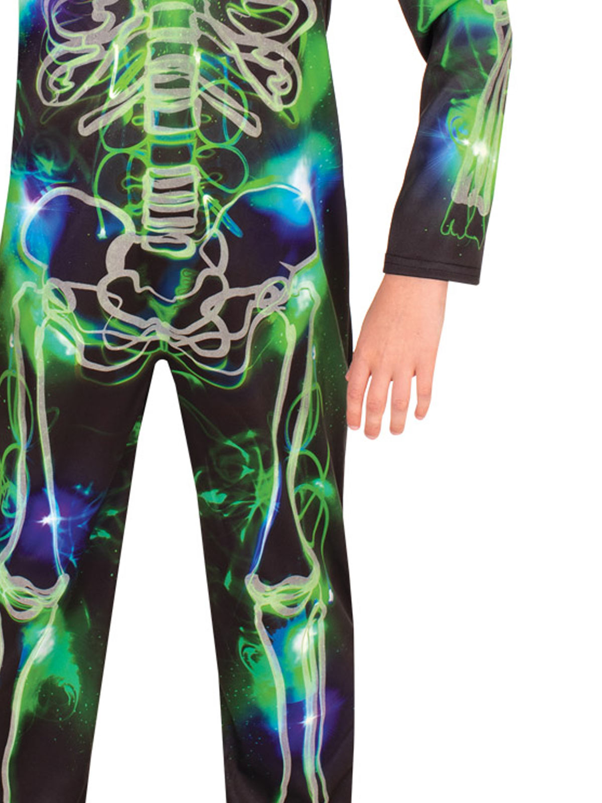 SPOOKY GLOW IN THE DARK SKELETON COSTUME, CHILD - Image 3