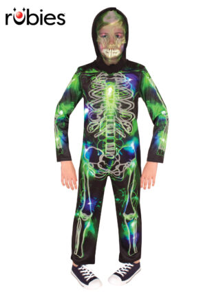 SPOOKY GLOW IN THE DARK SKELETON COSTUME, CHILD
