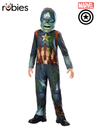 CAPTAIN AMERICA WHAT IF?  ZOMBIE DELUXE COSTUME, CHILD