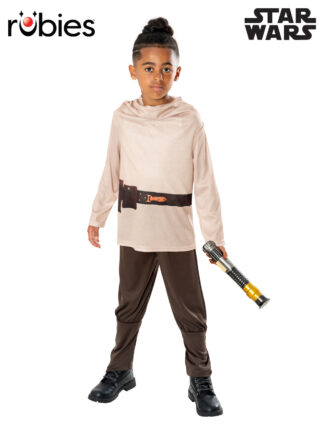 OBI WAN KENOBI COSTUME & LIGHTSABER, CHILD