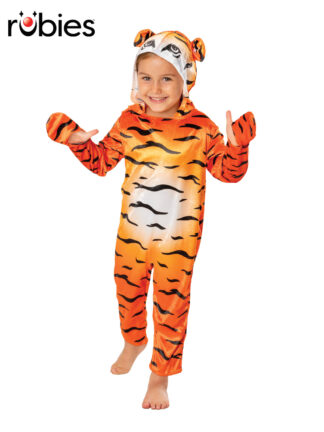 TIGER DELUXE HOODED COSTUME, CHILD