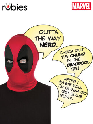 DEADPOOL DELUXE MASK WITH SPEECH BUBBLE