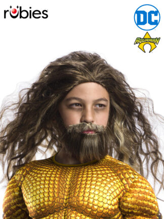 AQUAMAN BEARD & WIG SET - CHILD