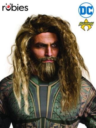 AQUAMAN BEARD & WIG SET - ADULT