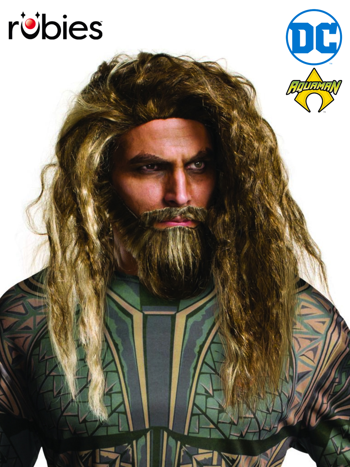 AQUAMAN BEARD & WIG SET - ADULT