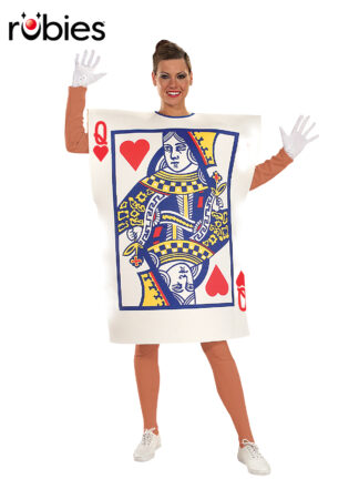 QUEEN OF HEARTS PLAYING CARD COSTUME, ADULT