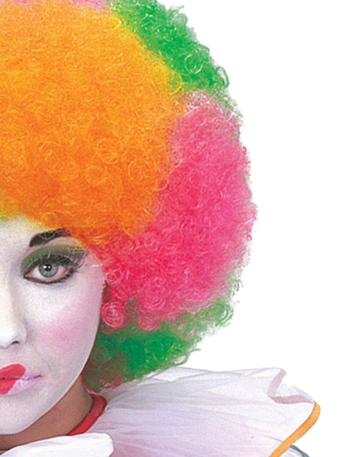 CLOWN MULTI COLOUR NEON WIG - ADULT - Image 3