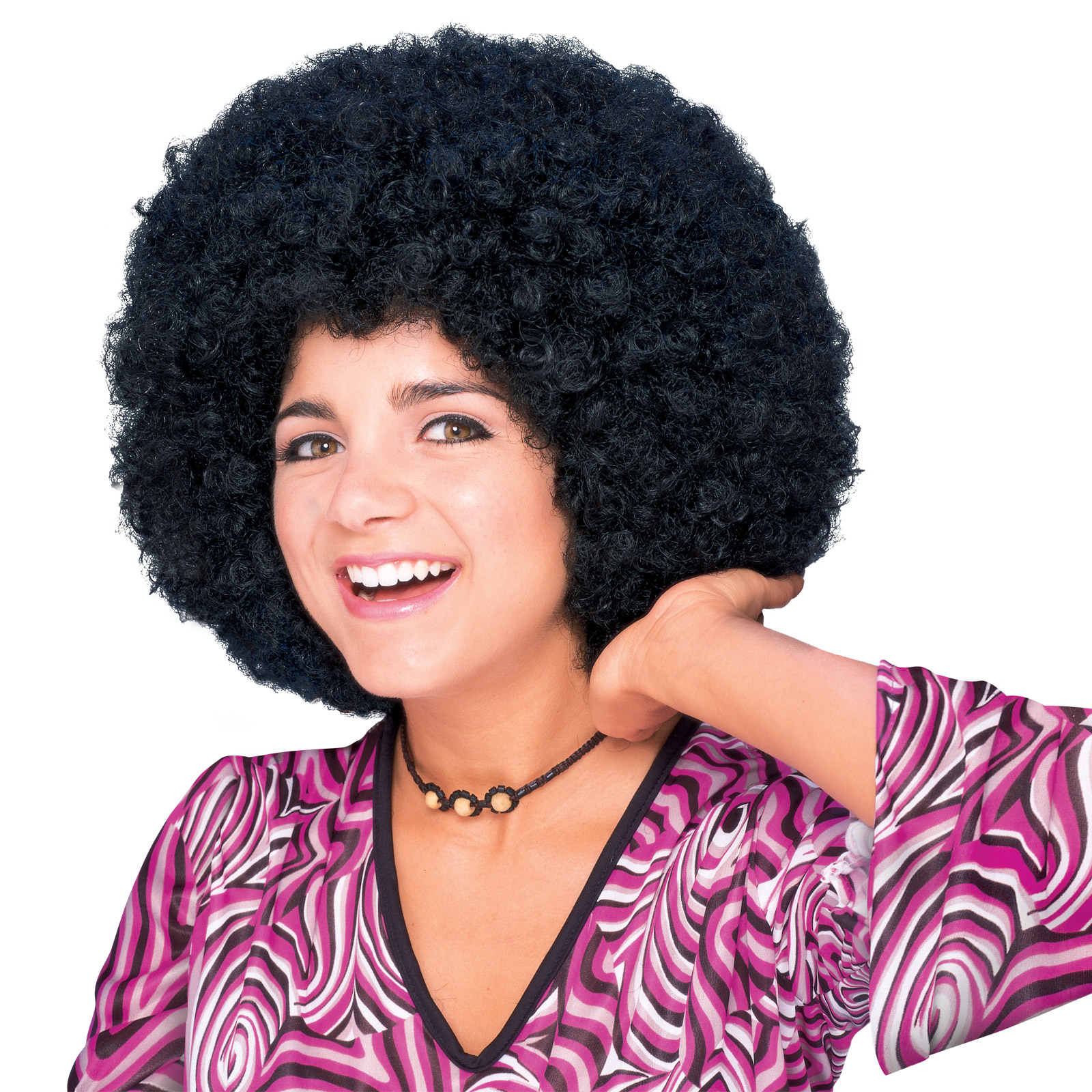 AFRO WIG BLACK - ADULT - Image 2