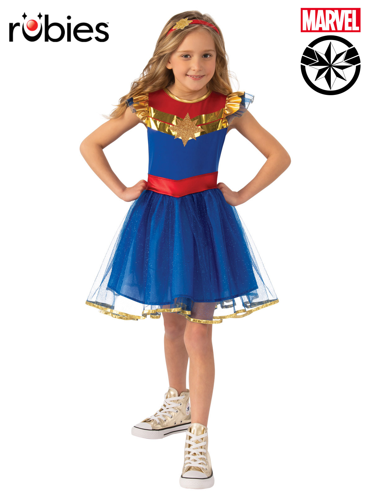 CAPTAIN MARVEL TUTU DRESS COSTUME, CHILD