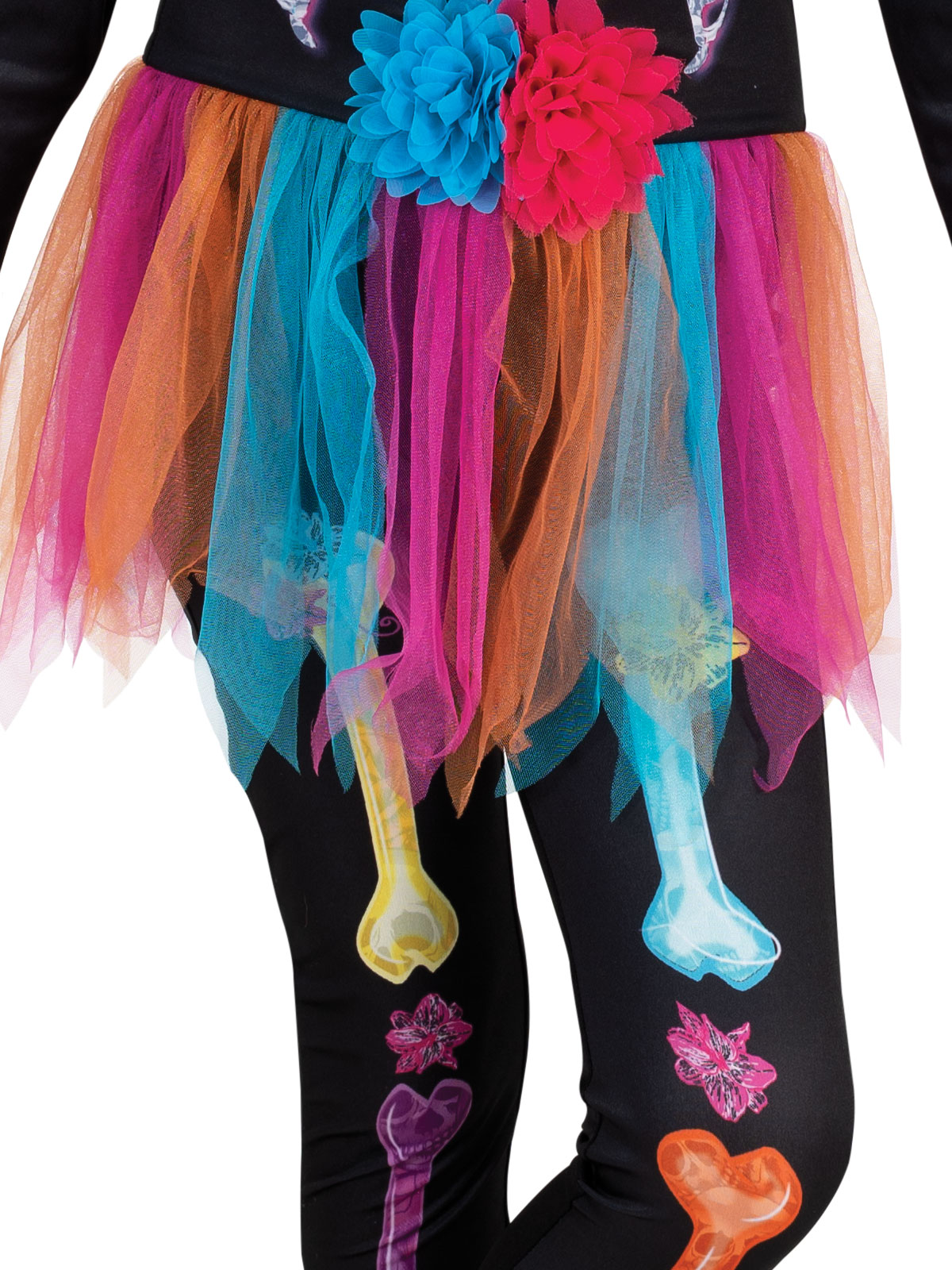 SKELETON GIRL NEON COSTUME, CHILD - Image 3