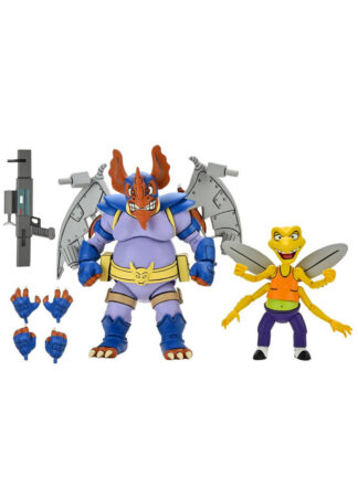 TMNT WINGNUT AND SCREWLOOSE (CARTOON) 7" FIGURES 2 PK