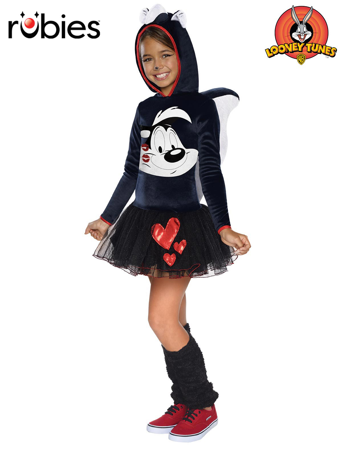PEPE LE PEW HOODED COSTUME, CHILD
