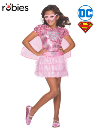 SUPERGIRL PINK SEQUIN COSTUME, CHILD