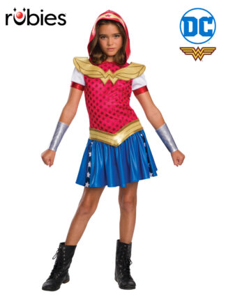 WONDER WOMAN DCSHG HOODIE COSTUME, CHILD