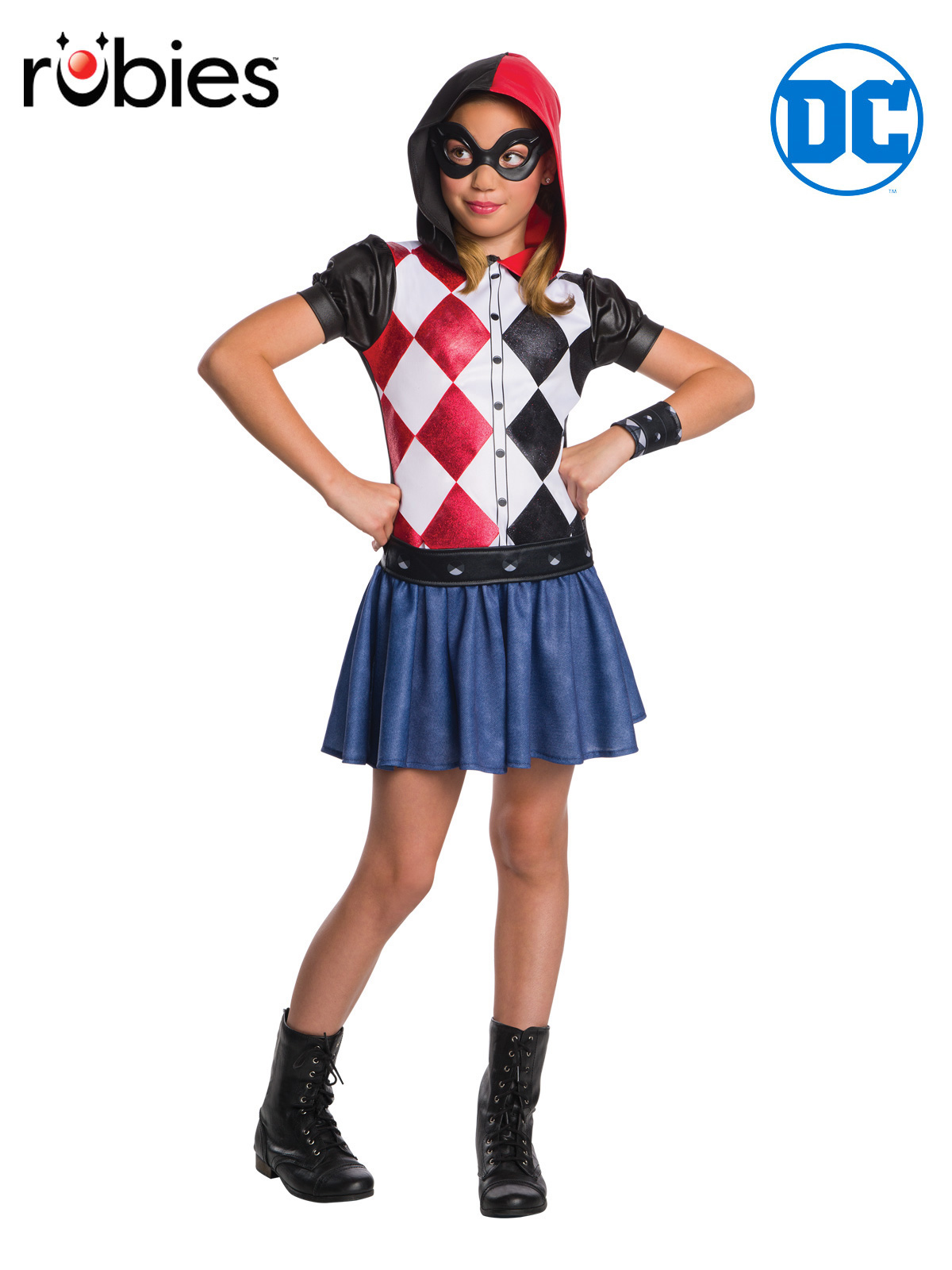 HARLEY QUINN DCSHG HOODIE COSTUME, CHILD