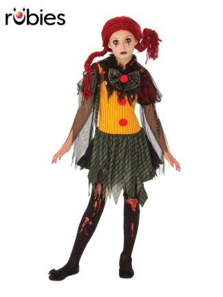 ZOMBIE GIRL CLOWN COSTUME, CHILD
