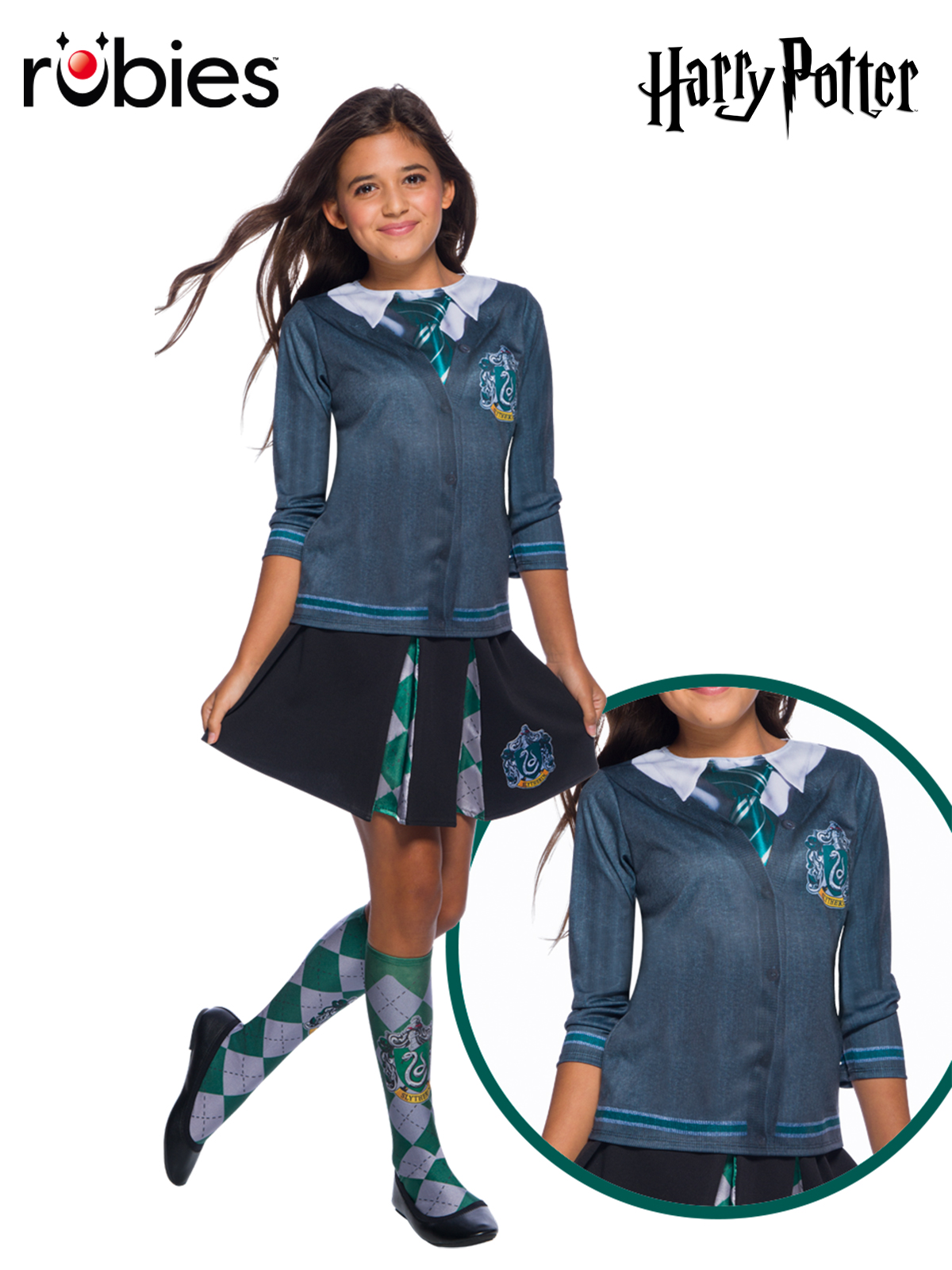 SLYTHERIN COSTUME TOP, CHILD