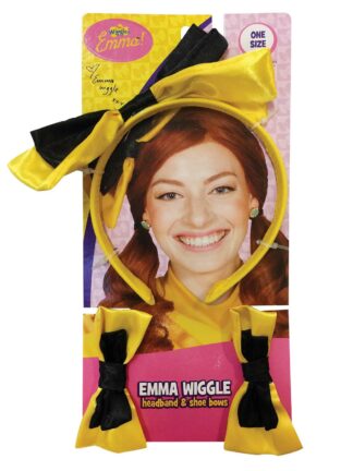 YELLOW WIGGLE HEADBAND & SHOE BOWS - CHILD