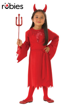 RED DEVIL GIRLS COSTUME, CHILD