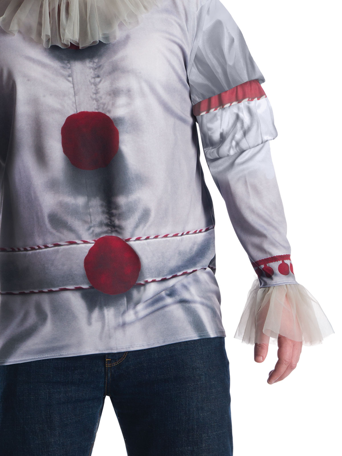 PENNYWISE 'IT' COSTUME TOP, ADULT - Image 3