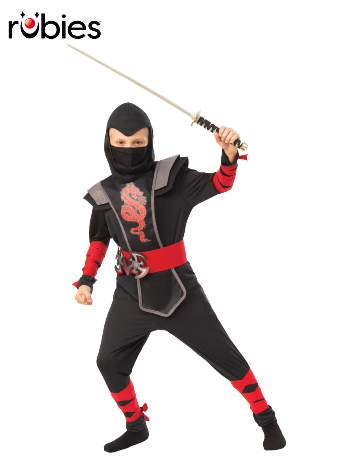 RED NINJA BOY COSTUME, CHILD