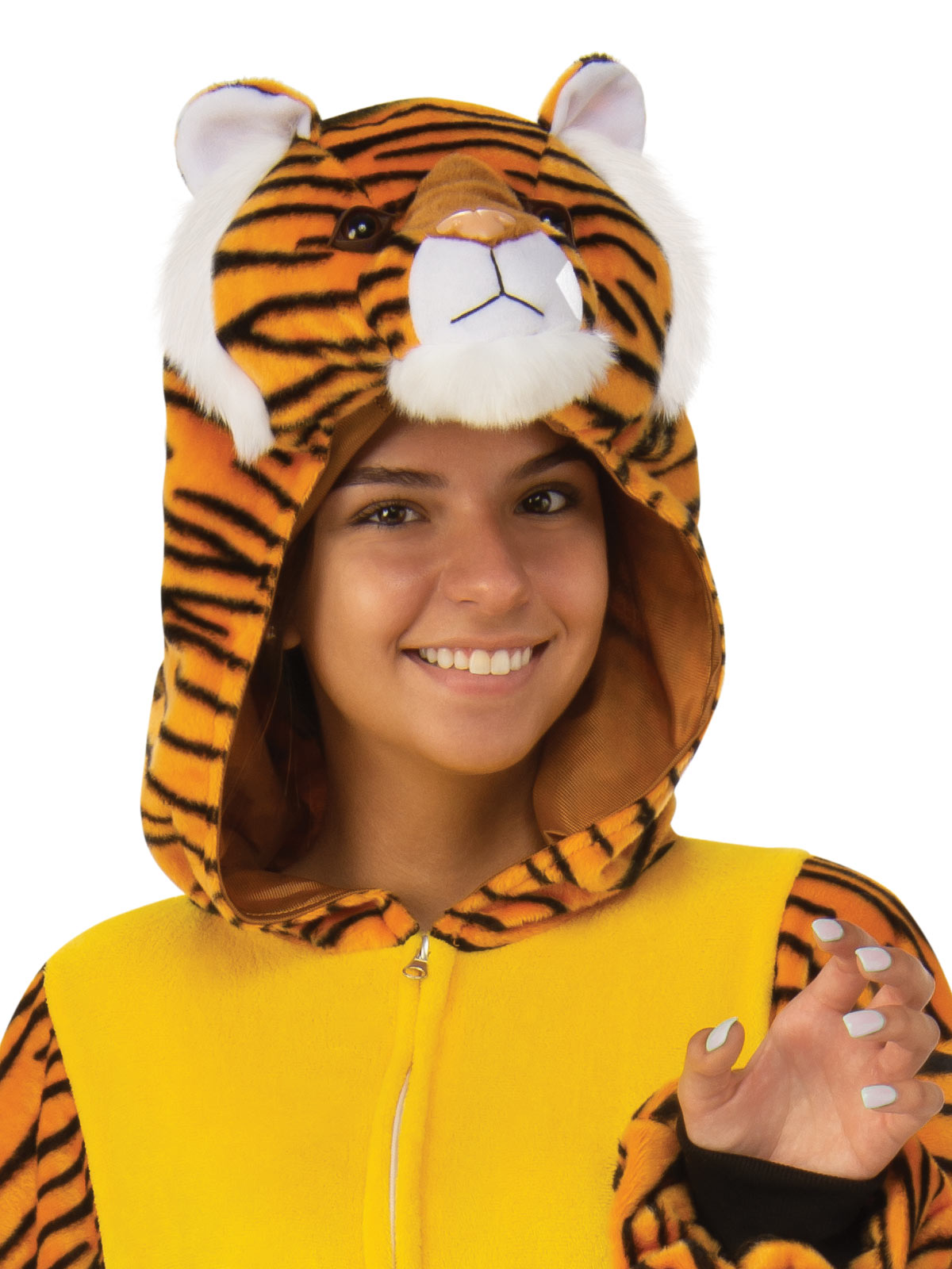 TIGER FURRY ONESIE COSTUME, ADULT - Image 3