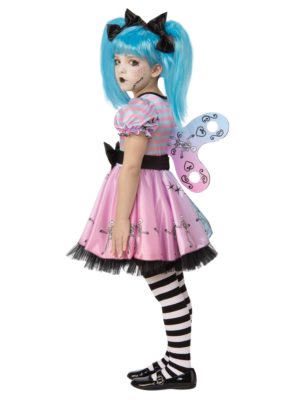 LITTLE BLUE SKELLY GIRL COSTUME, CHILD - Image 2