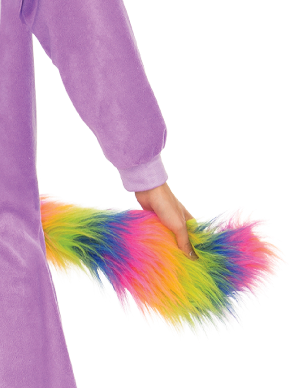 PURPLE UNICORN HOODED ONESIE COSTUME, ADULT - Image 3