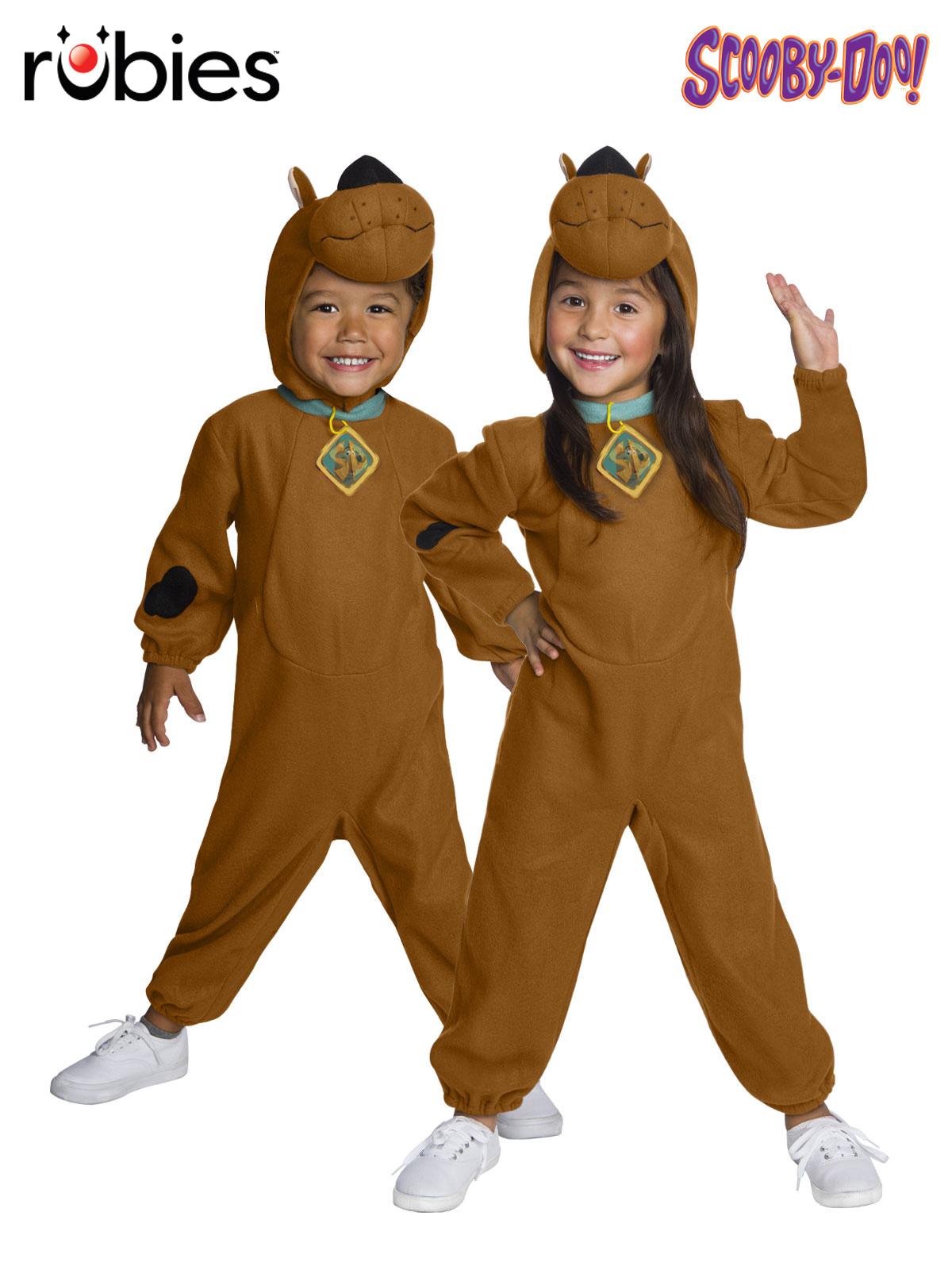 SCOOBY DOO DELUXE COSTUME WITH LENTICULAR BADGE, CHILD