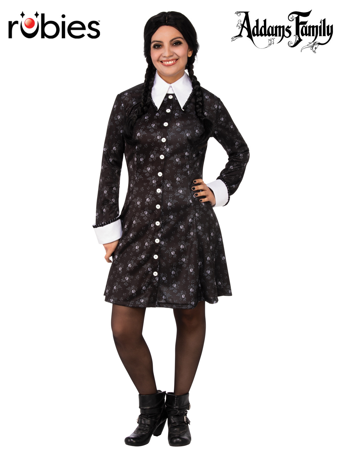 WEDNESDAY ADDAMS COSTUME, ADULT