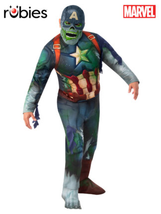 CAPTAIN AMERICA 'WHAT IF?' ZOMBIE DELUXE COSTUME, ADULT
