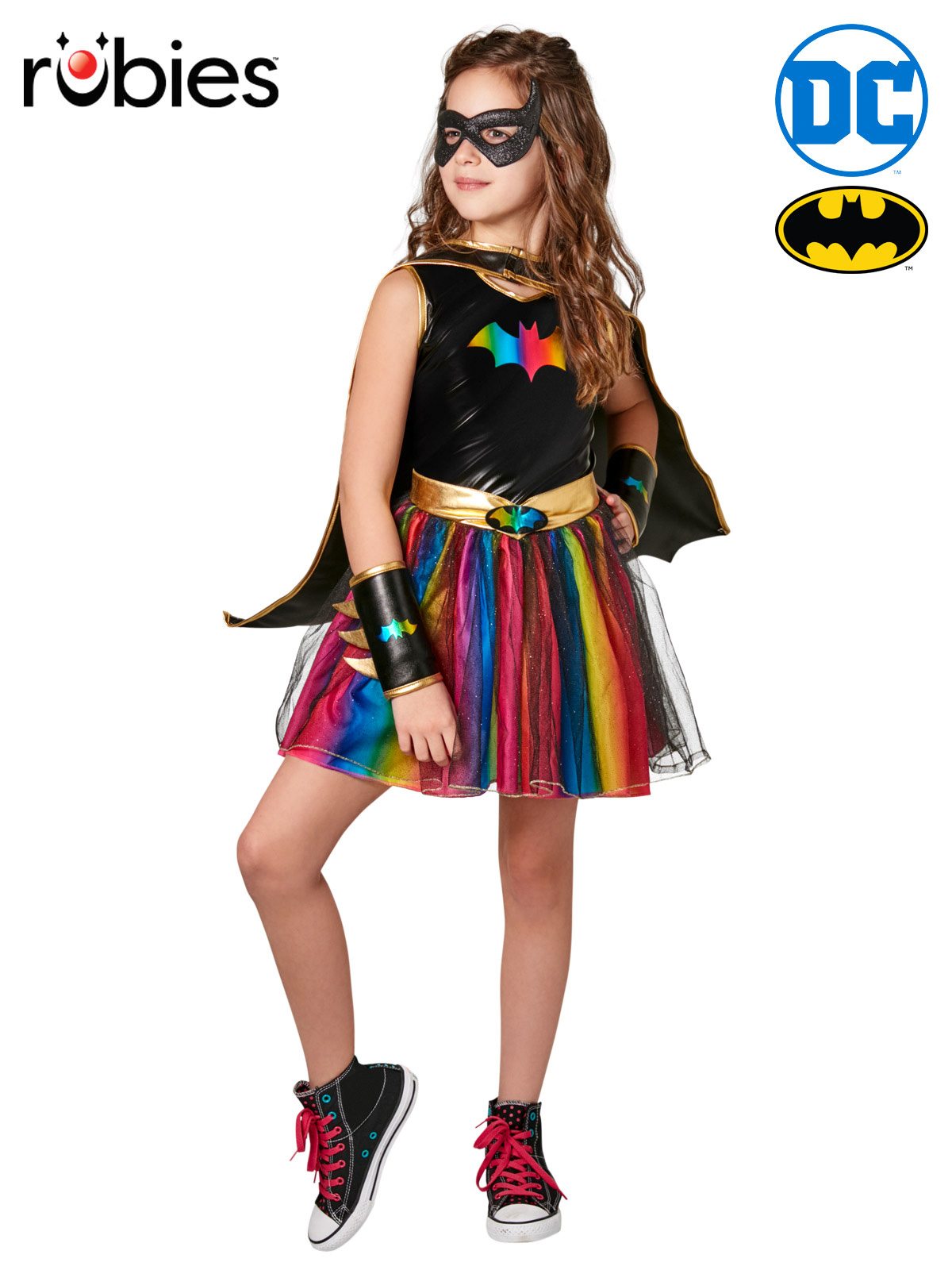 BATGIRL DELUXE RAINBOW TUTU COSTUME, CHILD