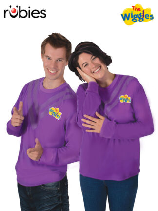 PURPLE WIGGLE COSTUME TOP, ADULT