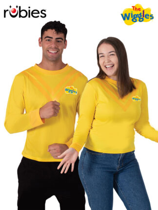 YELLOW WIGGLE COSTUME TOP, ADULT