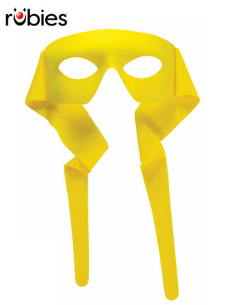 HERO MASK WITH REAR TIE - YELLOW - ADULT