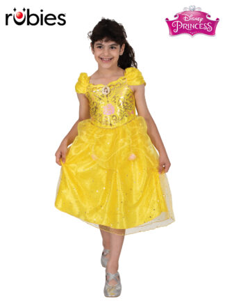 BELLE DELUXE SPARKLE COSTUME, CHILD