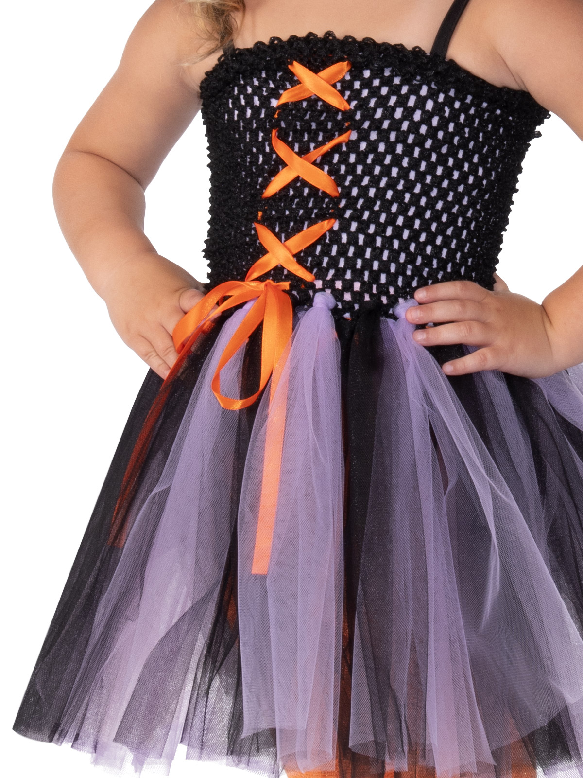 WITCH PURPLE & ORANGE COSTUME, CHILD - Image 3