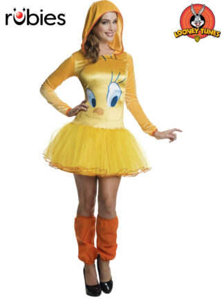 TWEETY HOODED TUTU DRESS, ADULT