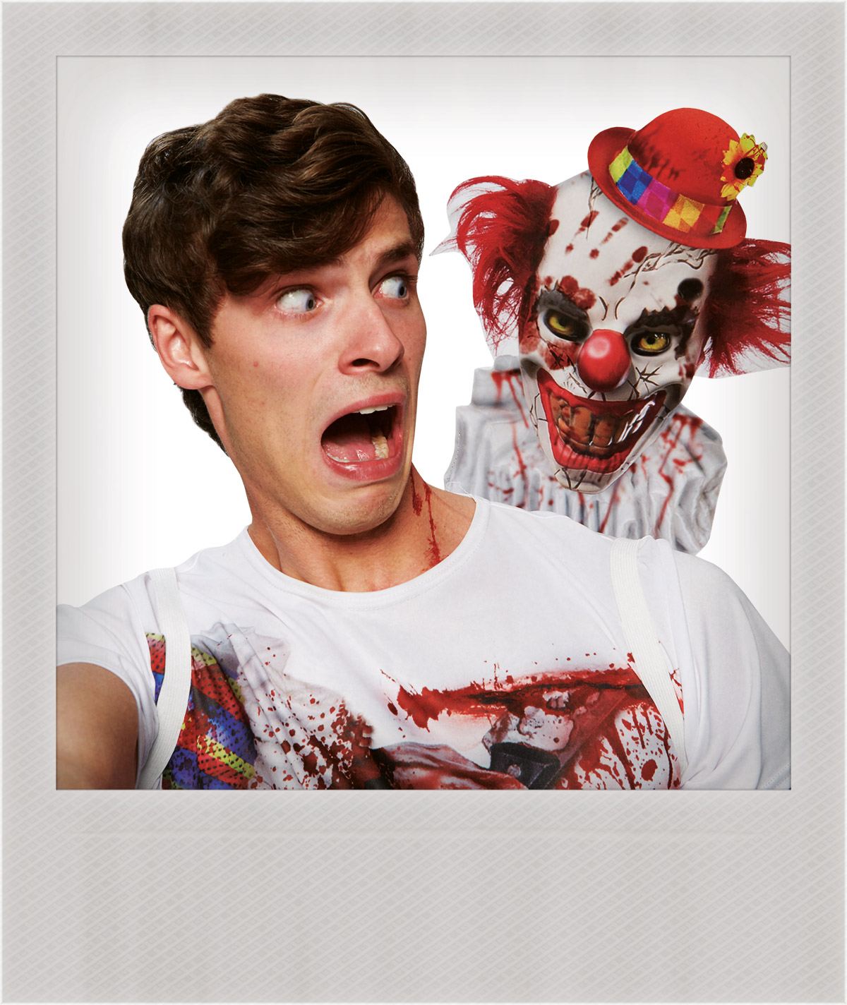 CLOWN SELFIE SHOCKER COSTUME, ADULT - Image 2